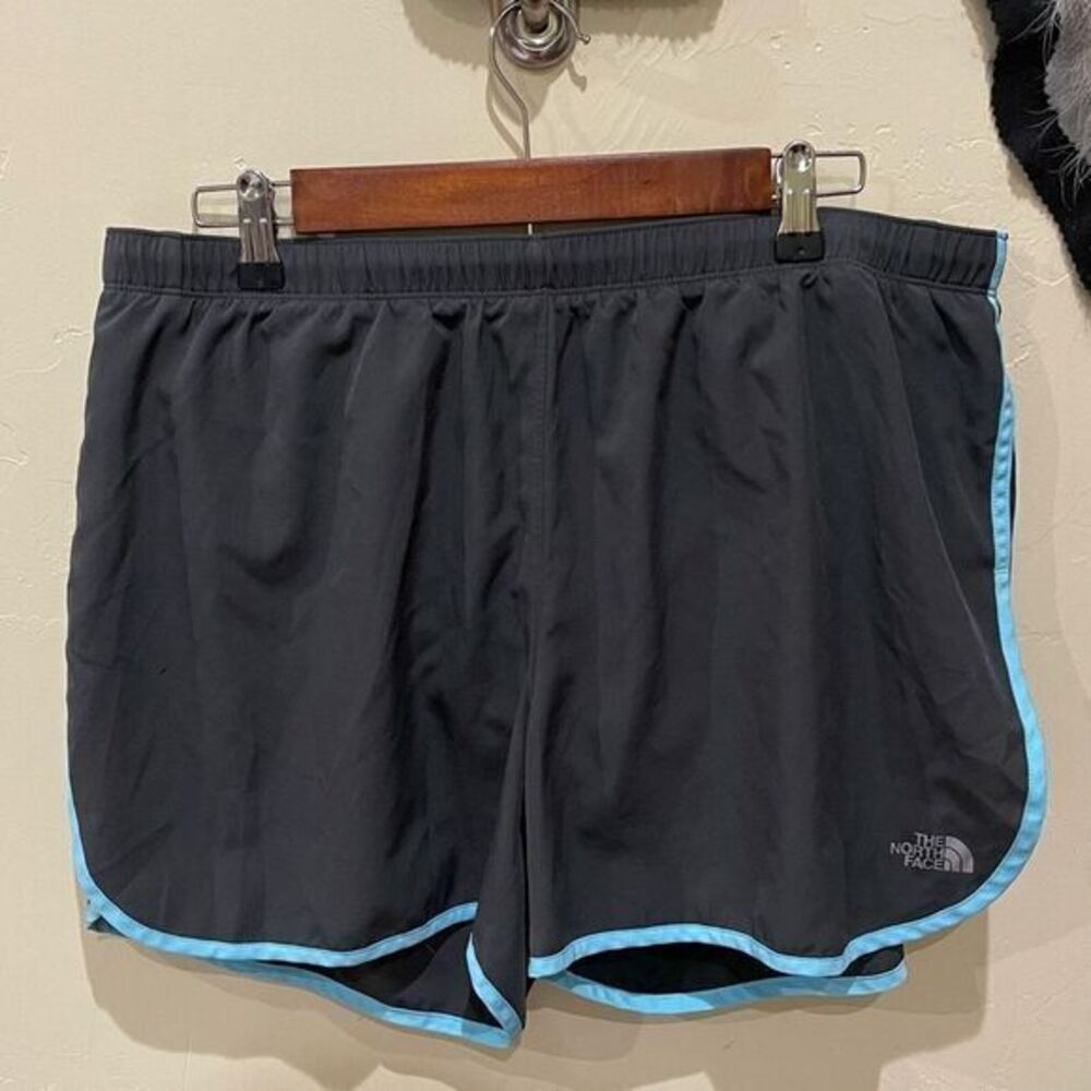 The North‎ Face Women's XL Running Shorts Gray Blue Workout Athleisure Outdoors